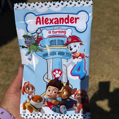 PARTY FAVORS- Custom Chips Bags | Party Favors for Any Event | Any Flavor | Chips Included